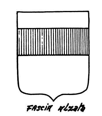 Image of the heraldic term: Fascia alzata